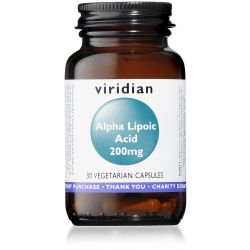 Viridian Alpha Lipoic Acid 200mg - 30 Veg Caps 