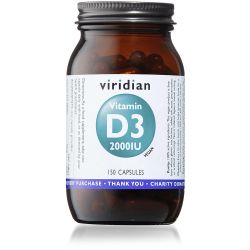 Viridian Vitamin D3 (Vegan) 2000iu - 150 Veg Caps
