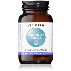 Viridian Magnesium Citrate with B6 - 30 Veg Caps
