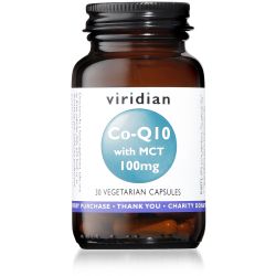 Viridian Co-enzyme Q10 100mg with MCT - 30 Veg Caps 