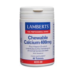 Lamberts "CHEWABLE CALCIUM 400mg (Lemon flavour, with Vit D & K)"