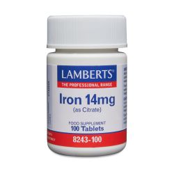 Lamberts IRON 14 Mg (AS CITRATE) 100's
