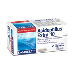 Lamberts "ACIDOPHILUS EXTRA 10 10 billion friendly bacteria per capsule" 30's