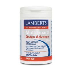 Lamberts "MULTIGUARD OSTEOADVANCE® Multi-Vitamin & Minerals with lutein and plant extract. High levels of calcium and magnesium"