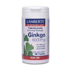 Lamberts "GINKGO 6000mg EXTRA HIGH STRENGTH (Providing 24% flavonglycosides)          "
