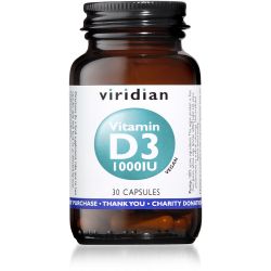 Viridian Vitamin D3 (Vegan) 1000iu - 30 Veg Caps 