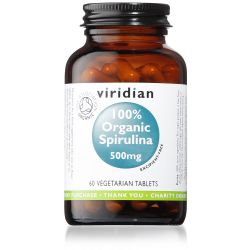 Viridian Spirulina 500mg - 60 tablets Organic (excipient-free tablets) 