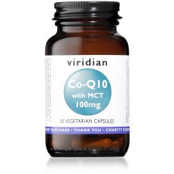 Viridian Co-enzyme Q10 100mg with MCT - 30 Veg Caps 