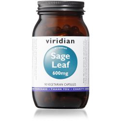 Viridian Sage Leaf Extract 600mg - 90 Veg Caps 