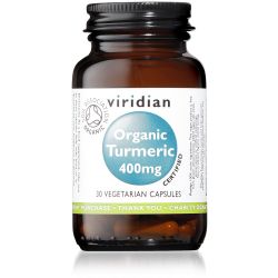 Viridian Organic Turmeric 400mg - 30 Veg Caps 