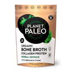 Planet Paleo Organic Bone Broth Collagen Protein - Herbal Defence 225g