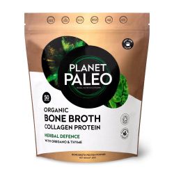 Planet Paleo Organic Bone Broth Collagen Protein - Herbal Defence 450g