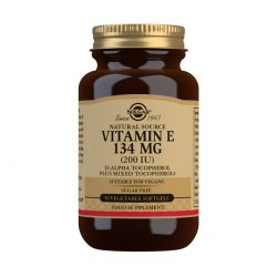 Solgar Natural Source Vitamin E 134 mg (200 IU) Vegetable Softgels - Pack of 50