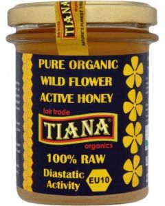 Tiana Organic Raw Active Flower Honey 250g