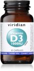 Viridian Vitamin D3 (Vegan) 1000iu - 30 Veg Caps 